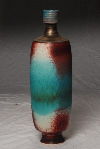 Copper red bottle